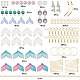 Набор для самостоятельного изготовления сережек-капель в форме русалки и рыбьего хвоста DIY-SC0018-15-2