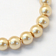 Backen gemalt pearlized Glasperlen runden Perle Stränge X-HY-Q003-6mm-42-2