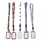 Cordón de poliéster con correa para el cuello con portatarjetas rectangulares de plástico AJEW-XCP0002-33-1