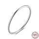 Rhodium Plated 925 Sterling Silver Thin Finger Rings RJEW-C064-03B-P-1
