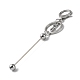 Porte-clés perlé barre en alliage pour la fabrication de bijoux bricolage artisanat KEYC-A011-01P-2