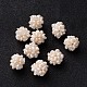 Cuentas redondas hechas a mano de perlas naturales cultivadas de agua dulce X-PEAR-I002-01-2