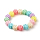 Bracelet extensible en perles acryliques couleur bonbon pour enfant BJEW-JB07238-2