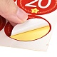 Adesivi autoadesivi con etichetta regalo in carta rotonda a tema natalizio DIY-K032-82A-3
