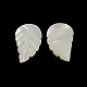 Leaf Sea Shell Pendants SSHEL-F290-01-2