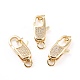 Brass Micro Pave Clear Cubic Zirconia Lobster Claw Clasp ZIRC-I043-31A-G-1