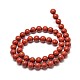 Grado de jaspe rojo natural de hebras de perlas X-G-P075-36-4mm-2