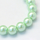Backen gemalt pearlized Glasperlen runden Perle Stränge HY-Q003-6mm-04-2