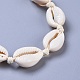 Colliers de perles coquille cauris X-NJEW-JN02397-01-2
