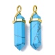 Synthetic Turquoise Pointed Pendants G-G025-01G-13-2