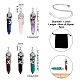 Nbeads diy 6 couleurs kits de fabrication de collier pendentif en pierres précieuses naturelles et synthétiques DIY-NB0005-04-5