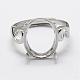 925 Sterling Silver Finger Ring Components STER-F027-63P-2