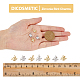 DICOSMETIC 16Pcs 2 Colors Brass Micro Pave Clear Cubic Zirconia Bird Charms FIND-DC0003-26-3