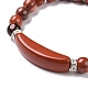 Natural Jasper Beads Charm Bracelets BJEW-K164-B04-4