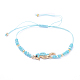Bracelets de perles de nylon tressés réglables BJEW-JB05156-01-1