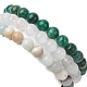 Set di braccialetti elasticizzati con perline rotonde miste naturali da 3 pz e 3 stili BJEW-JB10139-02-5