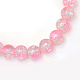 Chapelets de perles en verre craquelé peint CCG-S001-10mm-02-3