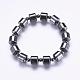 Non-Magnetic Non-magnetic Synthetic Hematite Beaded Stretch Bracelets BJEW-P178-11-1