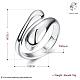 Real Rose Gold Plated Adjustable Brass Finger Rings for Women RJEW-BB07574-B-11