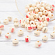 SUNNYCLUE 100Pcs 16mm Natural Wood Beads Hope Faith Love Blessed Believe Round Wooden Beads with Hole Printed Wood Beads Inspirational Greeting Message Bead for DIY Party Farmhouse Decor Crafts Making WOOD-SC0001-41-4