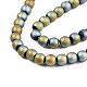 Frosted Electroplate Glass Beads Strands EGLA-S195-01C-01-3