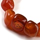 Bracelets extensibles en perles d'agate naturelle teintes et chauffées BJEW-H238-01C-2