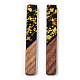 Grandes colgantes de resina opaca y madera de nogal RESI-N039-36-3
