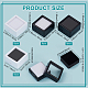 Benecreat 36 個 4 スタイルのプラスチックとアクリルのルースダイヤモンドディスプレイボックス  透明なガラスカバーと内側のスポンジ付き  宝石用  ジュエリー収納  正方形  ミックスカラー  2.95~3x2.95~3x1.65cm  9個/スタイル CON-BC0007-14-2
