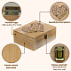 Boîtes à souvenirs rectangulaires en bois avec couvercles CON-WH0101-003-3