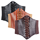 Benecreat 3 pièces 3 styles imitation cuir pu large ceinture corset élastique, ceinture à lacets, ceinture de ceinture de cour vintage pour robe, couleur mixte, 700x120~200x3.5~9mm, 1 pc / couleur