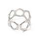 304 anillo circular de acero inoxidable para mujer RJEW-E066-03P-3