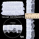 GORGECRAFT 10.9 Yards 2 Layer Organza Lace Ribbon Pleated Satin Lace Edge Trim 1-5/8 Inch White Ruffle Chiffon Edging Trimmings Tulle Fabric for Cloth Applique Embellishment DIY Sewing Crafts ORIB-GF0001-03B-2