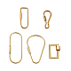 Pandahall Unisex Pure Handmade Brass Key Rings & Screw Carabiner Lock Charms KEYC-TA0003-06-1