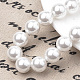 Brins de perles d'imitation en plastique écologique MACR-S285-25mm-04-3