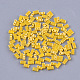 2穴不透明ガラスシードビーズ  光沢のある  長方形  ゴールド  4.5~5.5x2x2~2.5mm  穴：0.5~0.8mm SEED-S023-27B-03-1