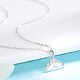 Ожерелье с подвеской в виде китового хвоста для девушек и женщин NJEW-BB44496-B-4