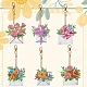 Kit di decorazione pendente fai-da-te con busta a fiori PW-WG51724-01-4