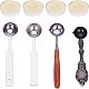 PandaHall 4 Pieces Wax Spoon Big Sealing Spoon Alloy Melting Spoon with 4 pcs Candles for Wax Seal Stamp Envelope Letter Art Craft DIY-PH0025-71-1