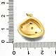 Латунные микро проложить кубического циркония подвески KK-D339-22G-3