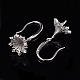 Rhodium Plated 925 Sterling Silver Dangle Earring Findings STER-L057-043P-5