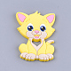 Food Grade Eco-Friendly Silicone Kitten Cabochons SIL-T052-08A-1