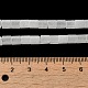 天然石クオーツクリスタルビーズ連売り  ロッククリスタルビーズ  2穴  正方形  5.5x5.5x2.5mm  穴：0.8mm  約71個/連  15.24インチ（38.7cm） G-F762-A25-01-5