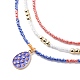 Ensemble de colliers de perles d'imitation de perles de verre de style 3pcs 3 NJEW-JN04013-4