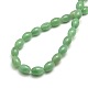 Oval Natural Green Aventurine Beads Strands G-P063-06-2