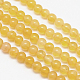 Natürliche Honigcalcit runde Perlenstränge G-N0081-8mm-12-1