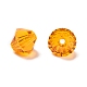 チェコガラスビーズ  多面カット  双円錐形  オレンジ  直径6mm  穴：0.8mm  144個/グロス 302_6mm248-3