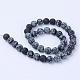 Natural Snowflake Obsidian Beads Strands G-Q462-8mm-10-2