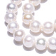 Hebras de perlas de agua dulce cultivadas naturales PEAR-N016-08A-5