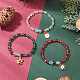 3 шт. браслеты с подвесками из сплава и эмали на рождественскую тематику BJEW-MZ00190-1