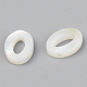 Breloque de coquille de nacre blanche naturelle SSHEL-R048-004-M-3